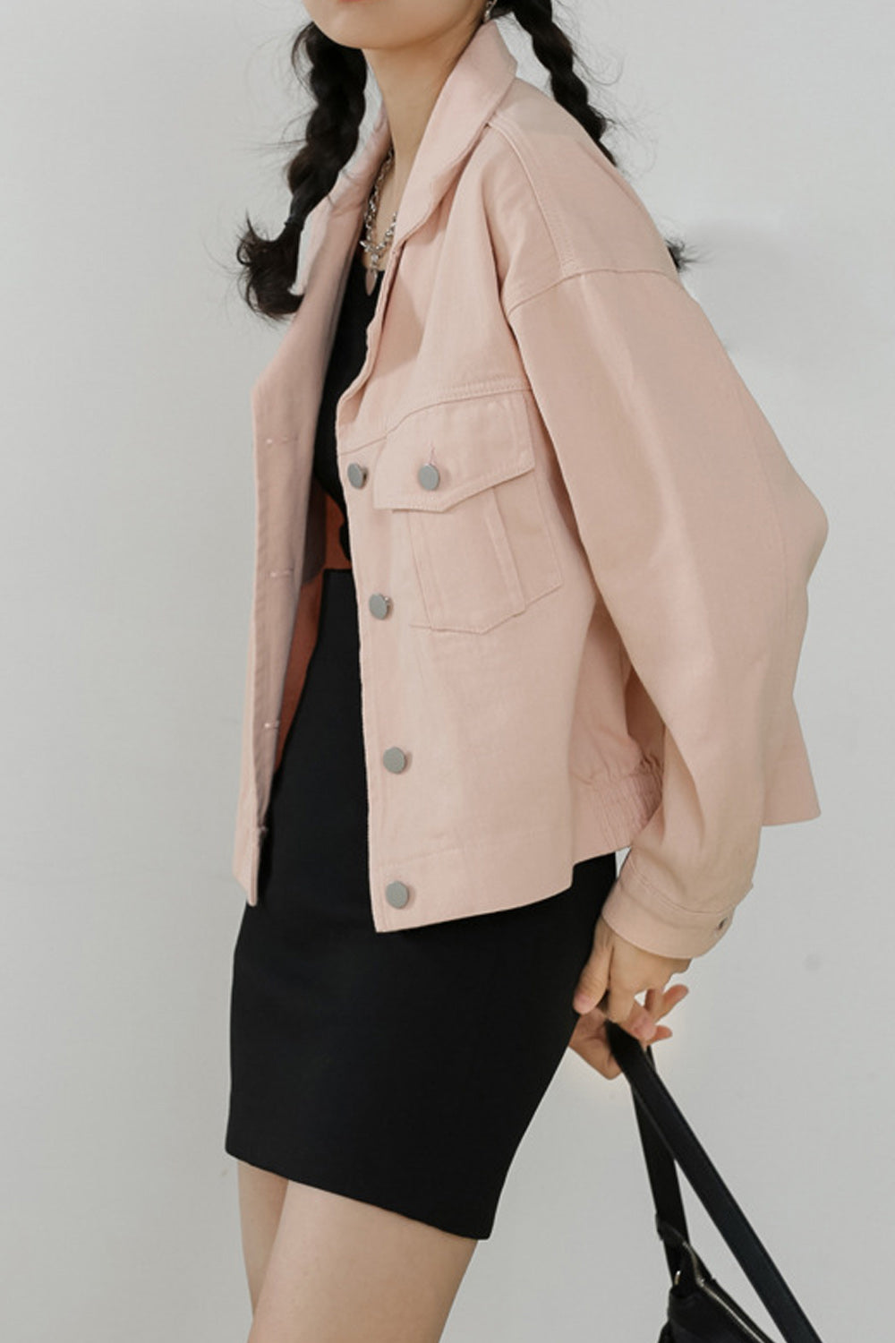 Women Trendy Button Closure Collar Neck Long Sleeve Awesome Winter Denim Jacket