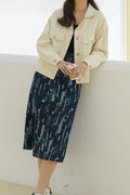 Women Trendy Button Closure Collar Neck Long Sleeve Awesome Winter Denim Jacket
