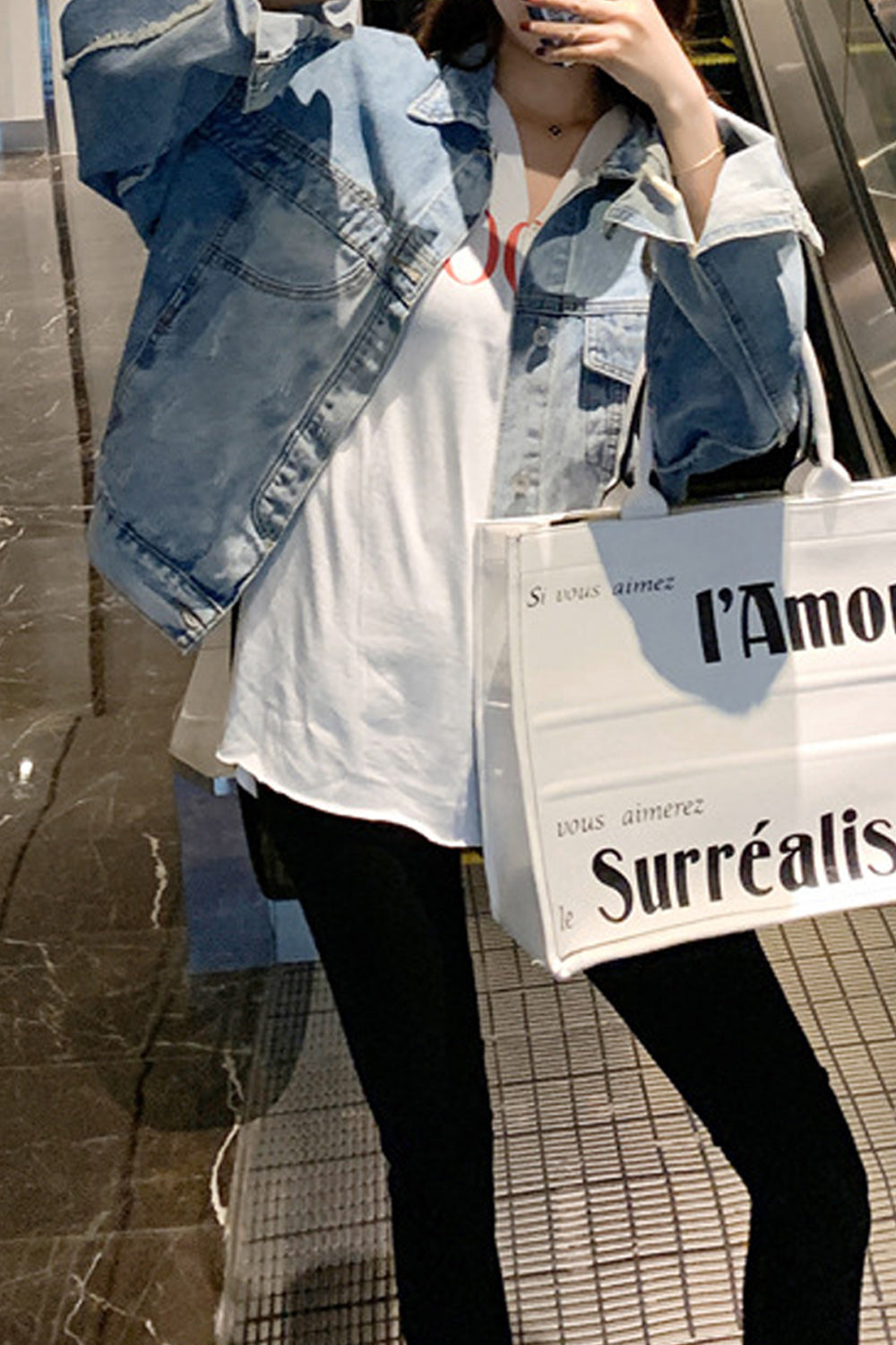Women Loose Breathable Long Sleeve Elegant Solid Pattern Wonderful Convenient Denim Jacket