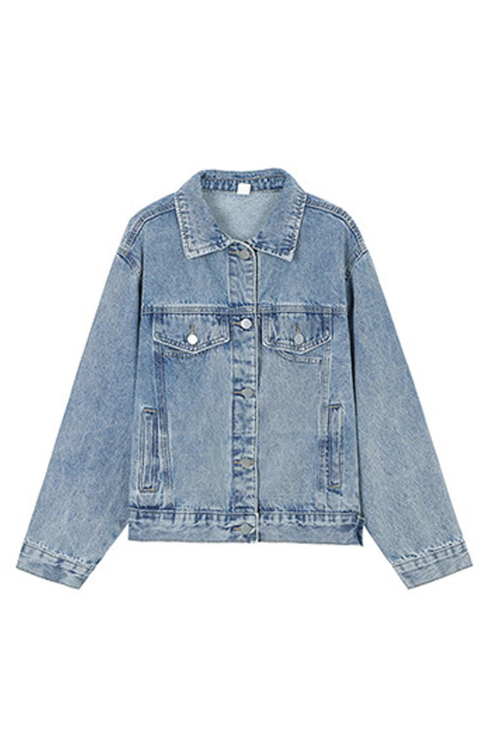 Women Magnificent Collar Neck Pocket Styling Long Sleeve Relaxing Thick Winter Denim Jacket