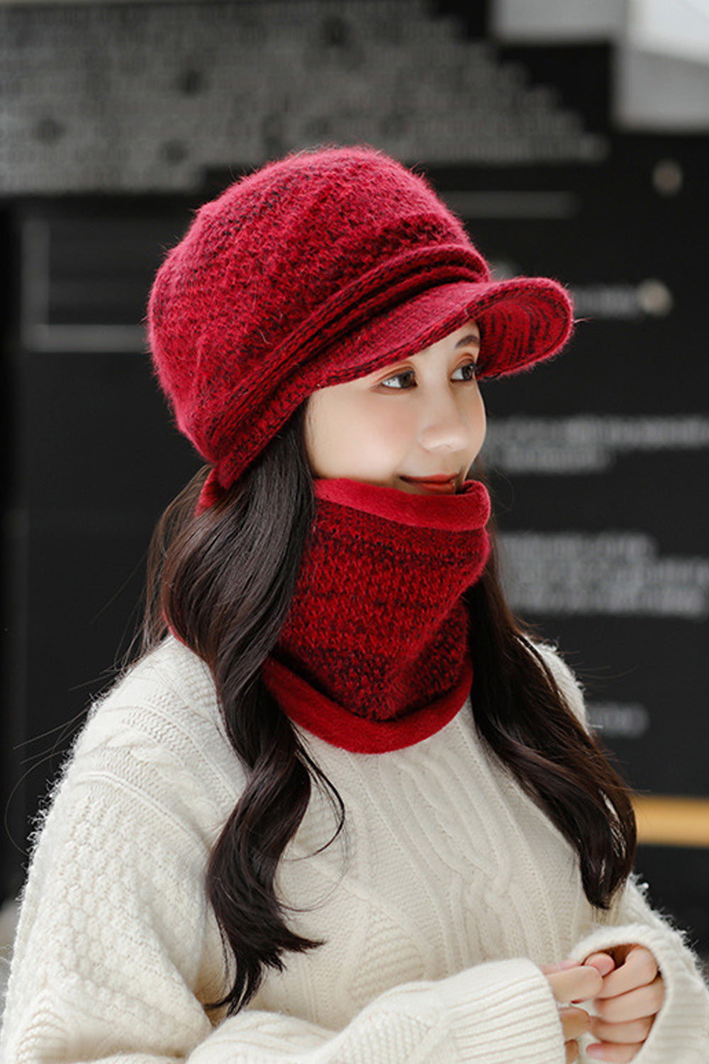 Women Fashionable Solid Colored Dome Style Lovely Knitted Hat