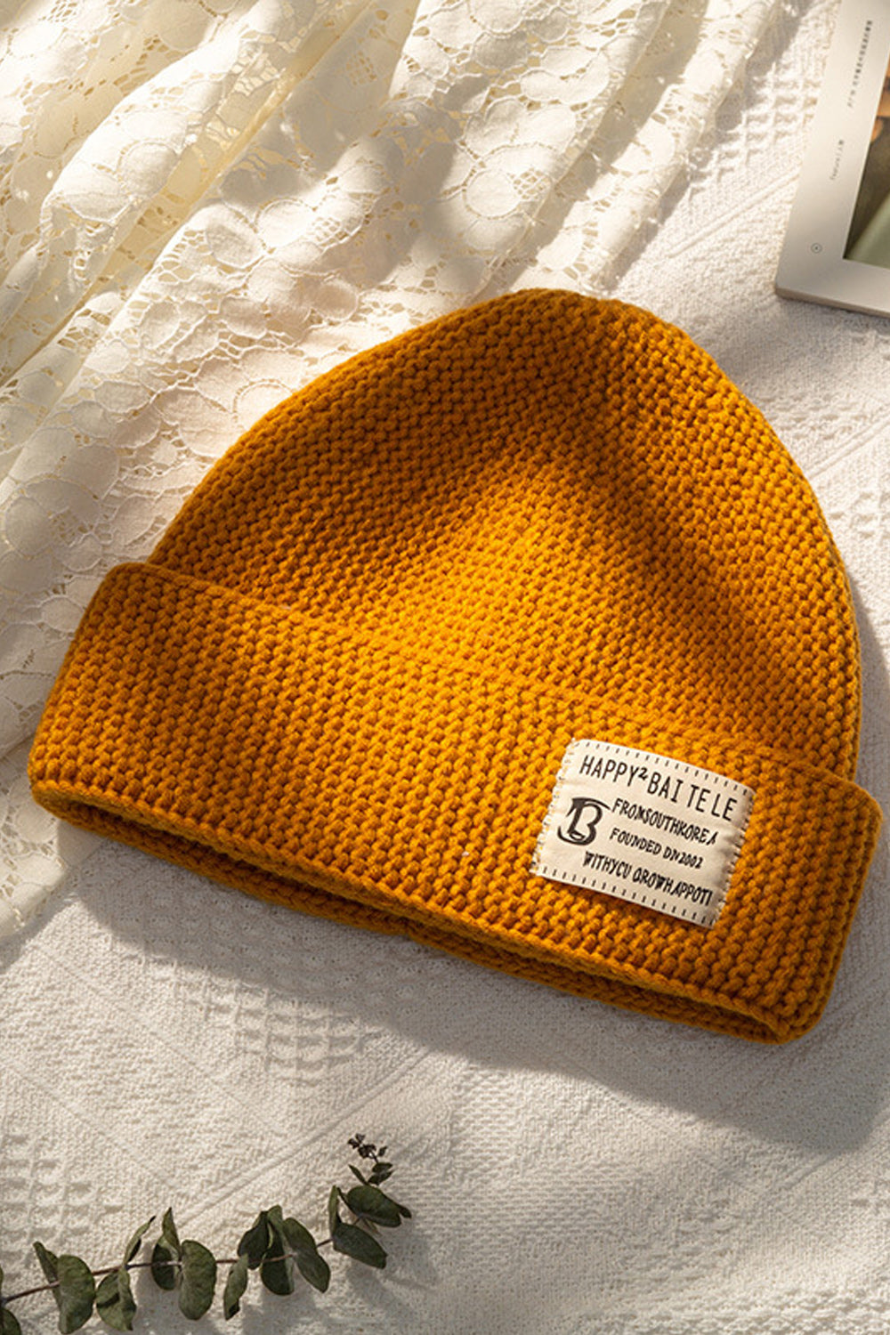 Women Simple Warm Solid Colored Casual Knitted Hat