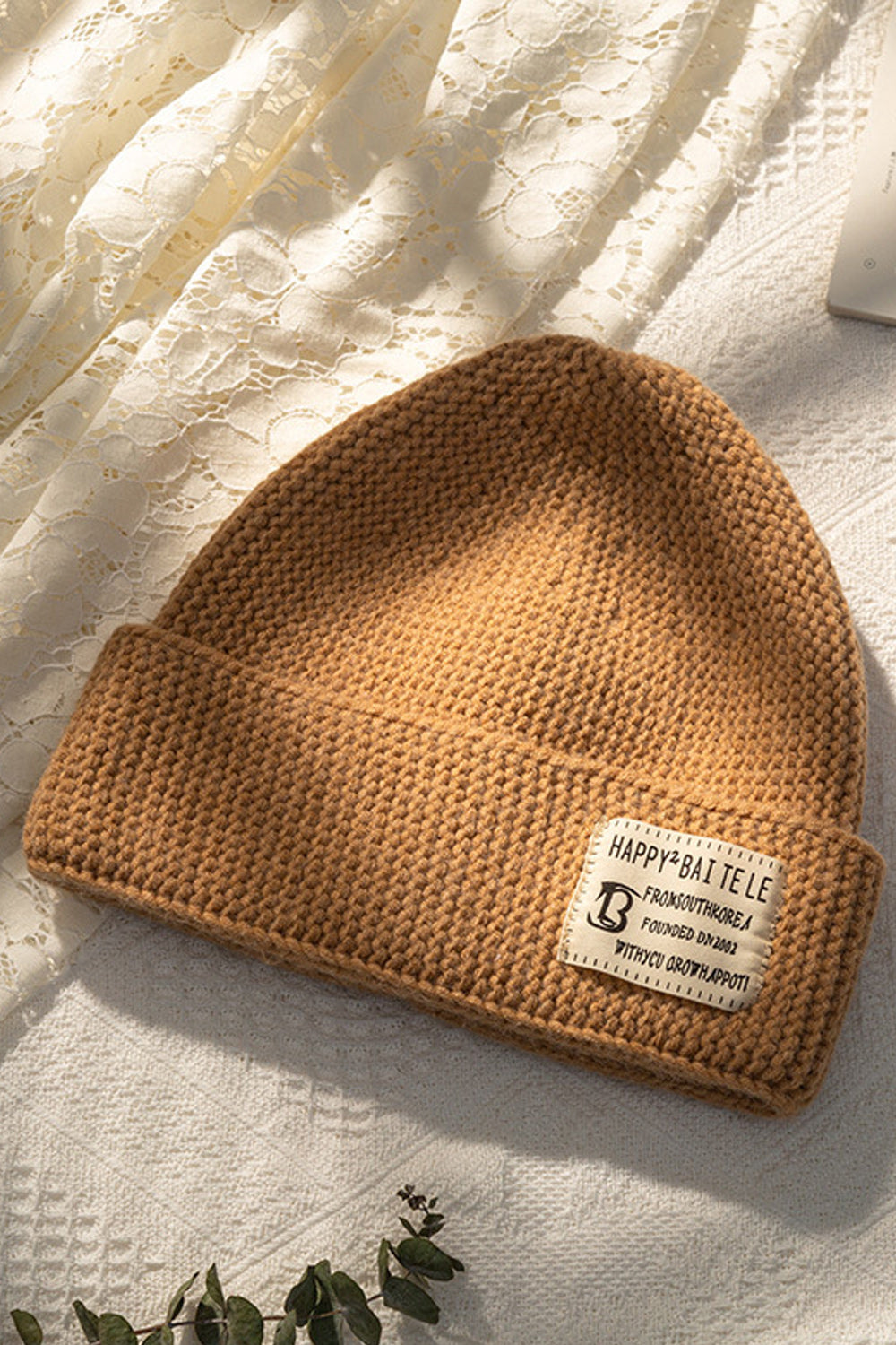 Women Simple Warm Solid Colored Casual Knitted Hat
