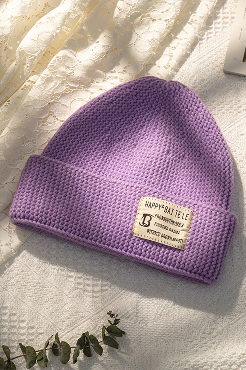 Women Simple Warm Solid Colored Casual Knitted Hat