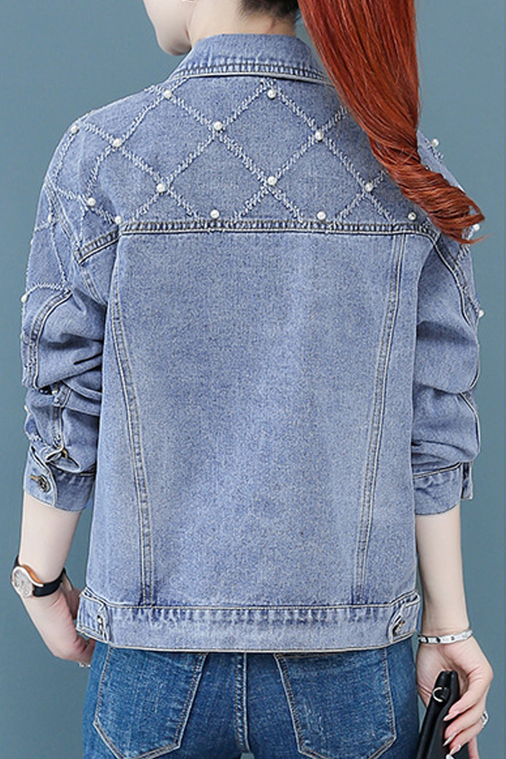 Women Fabulous Breathable Long Sleeve Comfortable Solid Pattern Casual Denim Jacket
