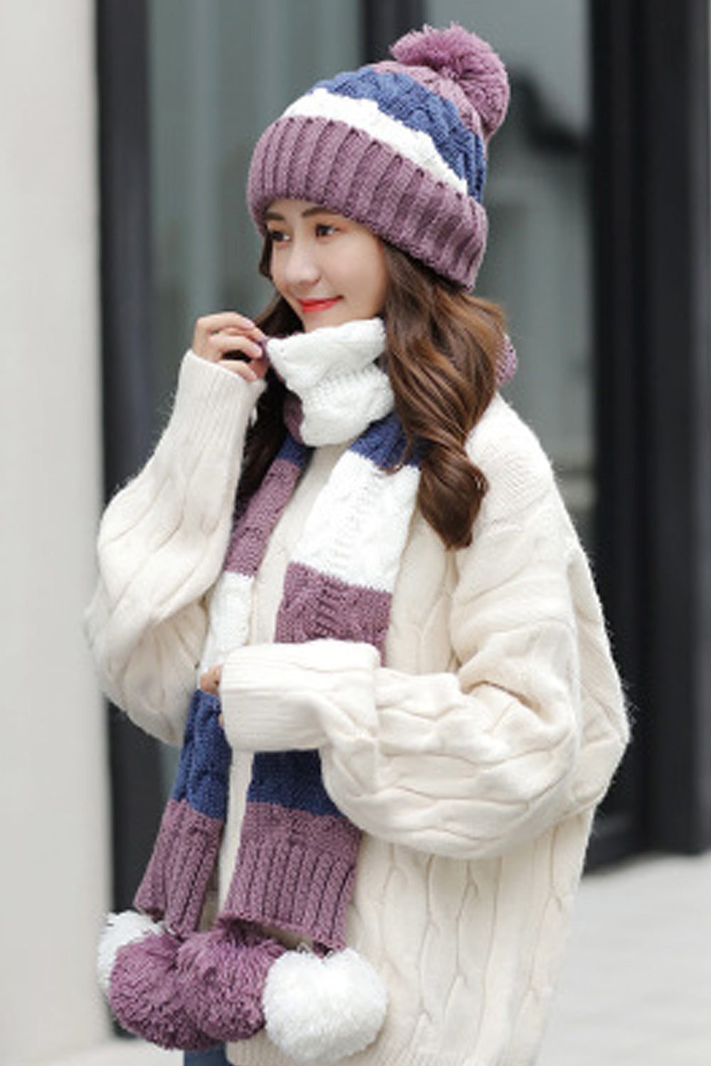 Women Ear Protection Coldproof Warm Knitted Hat