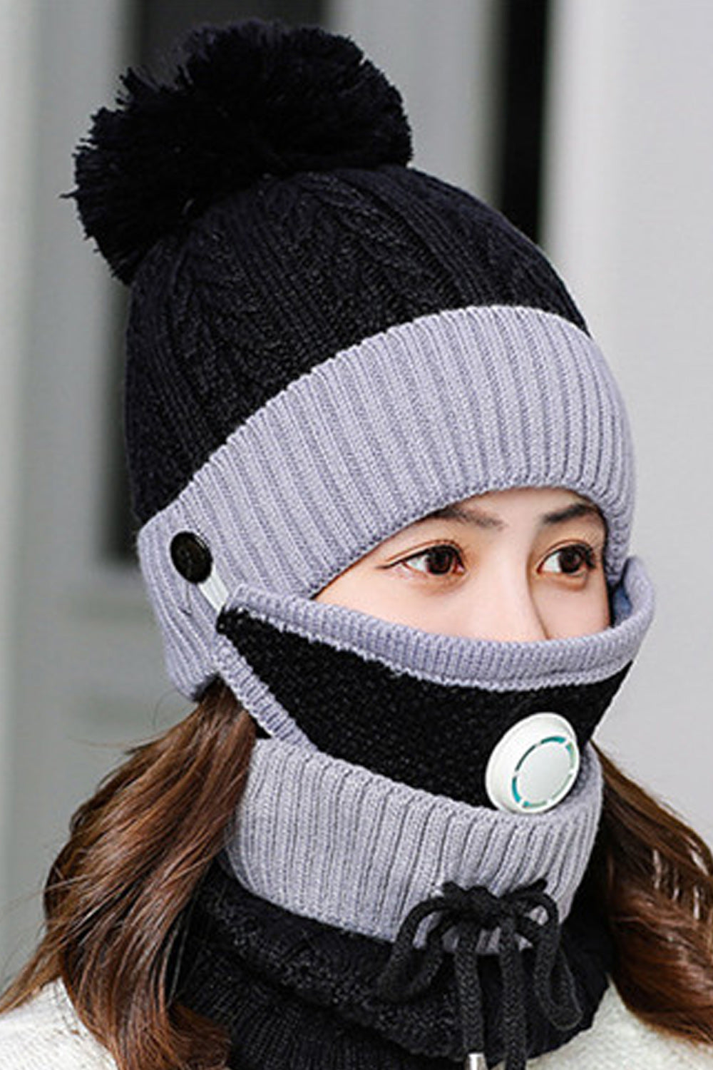 Women Thick Winter Solid Colored Tremendous Knitted Hat