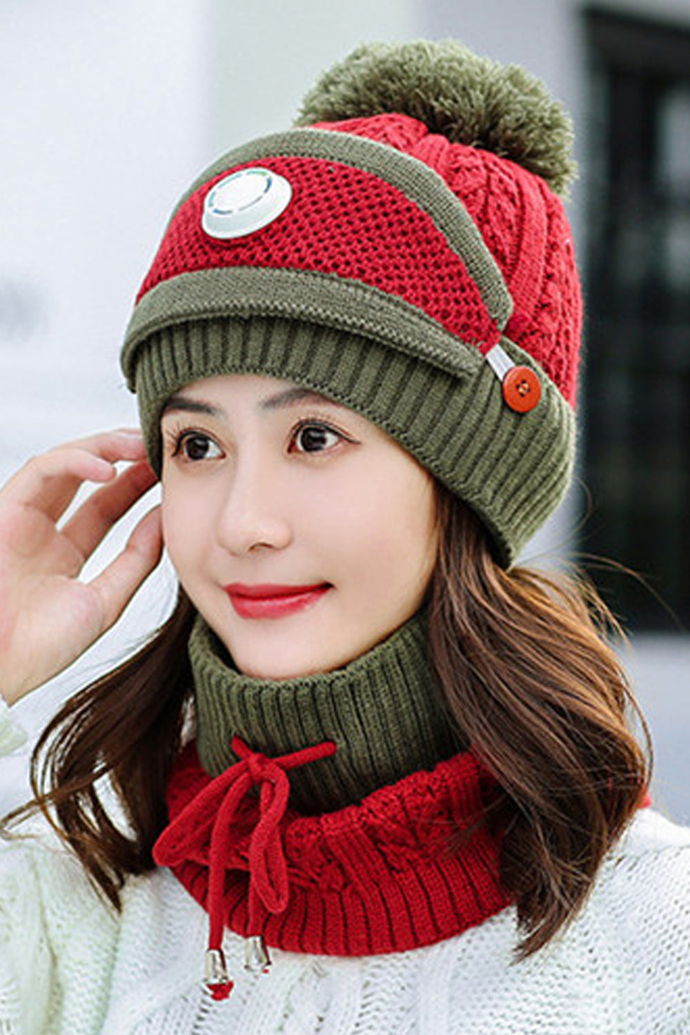 Women Thick Winter Solid Colored Tremendous Knitted Hat