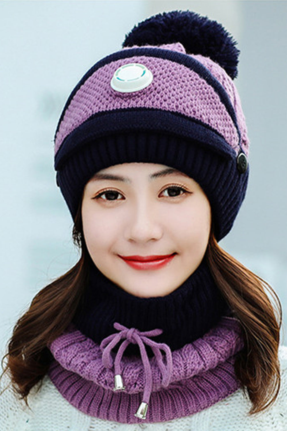 Women Thick Winter Solid Colored Tremendous Knitted Hat