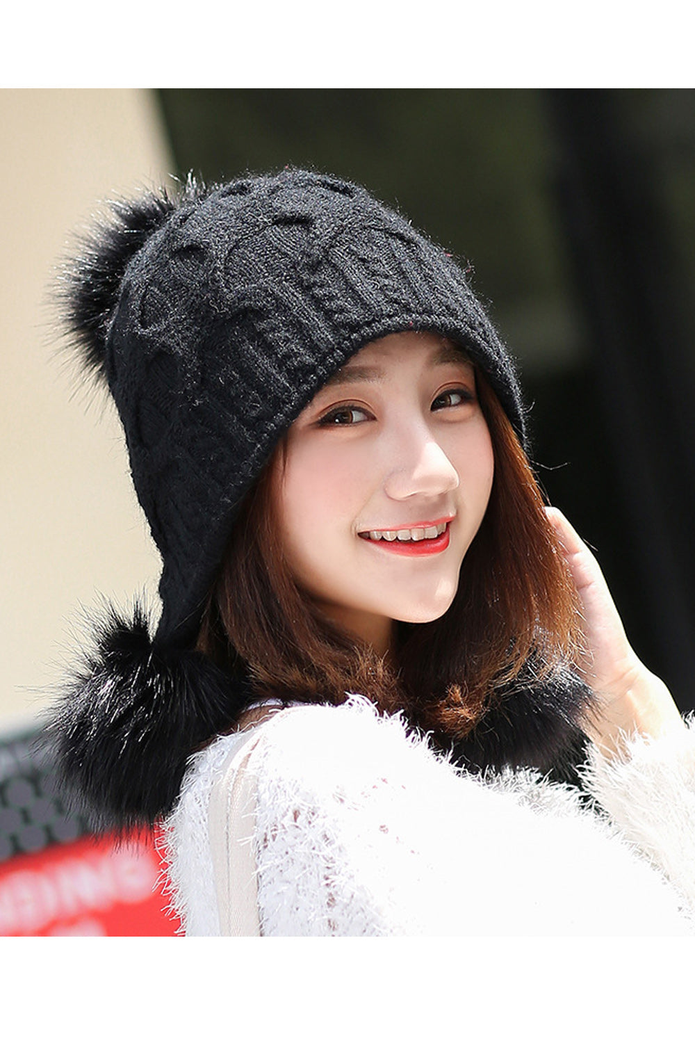 Women Casual Classic Solid Pattern Breathable Warm Knitted Hat