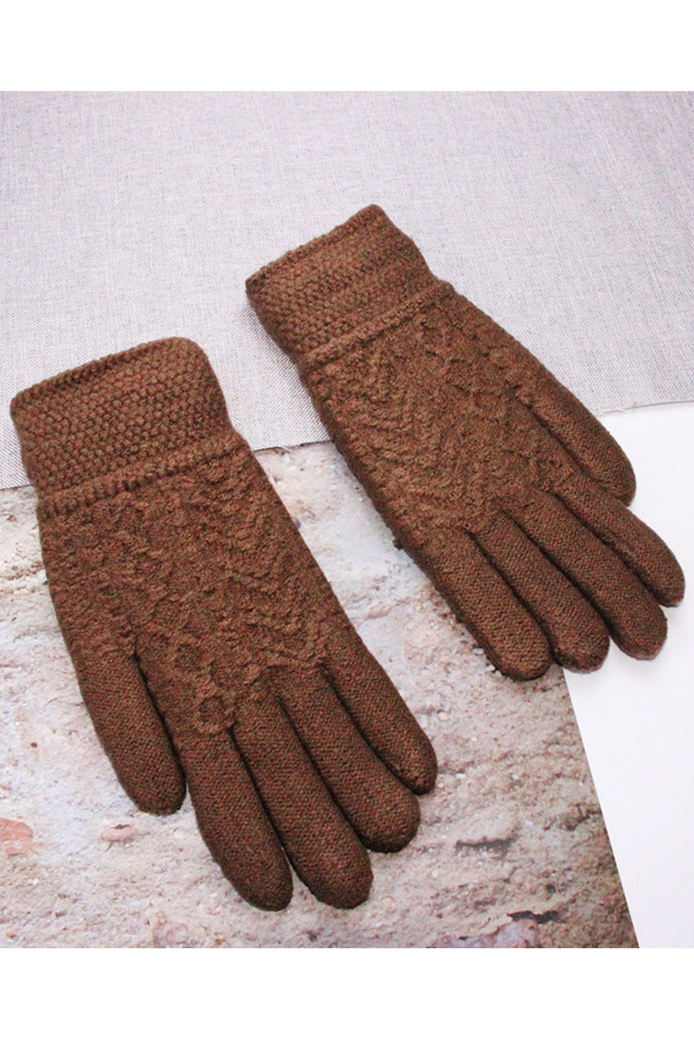 Women Magnificent Solid Pattern Comfortable & Stylish Winter Warm Knitted Gloves