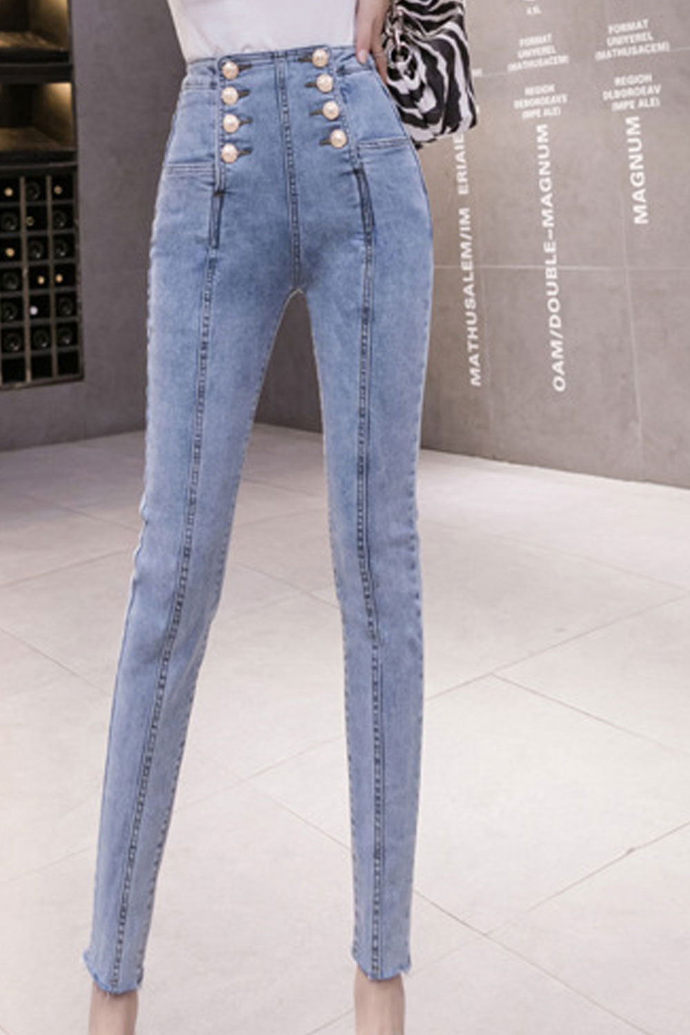 Women Awesome Slim Fit High Waist Comfortable Trendy Denim Jeans