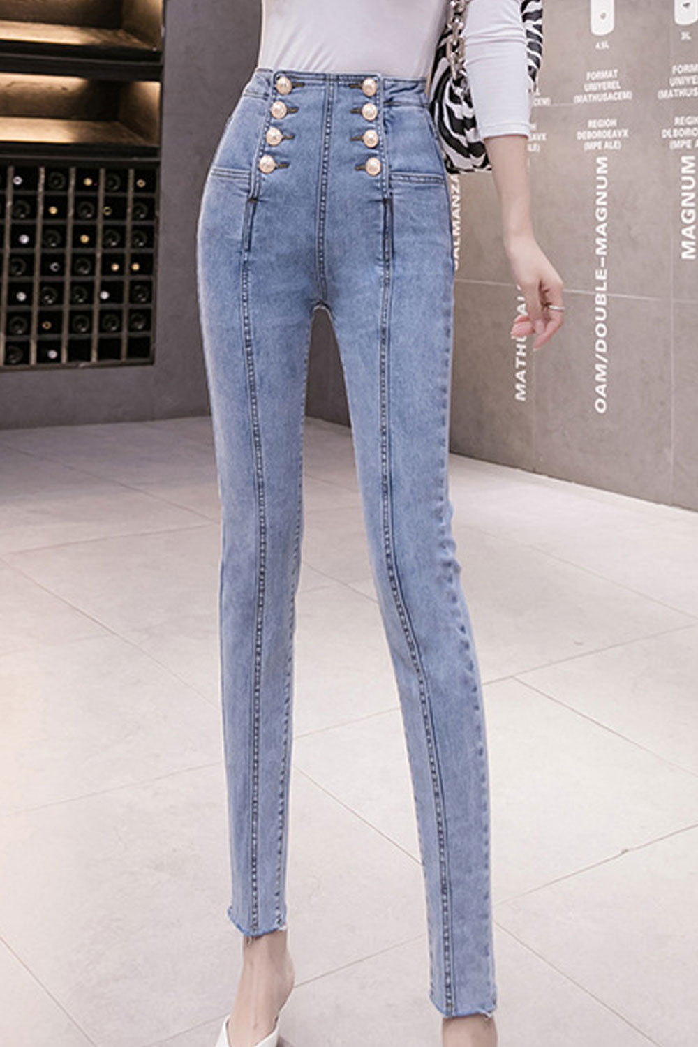 Women Awesome Slim Fit High Waist Comfortable Trendy Denim Jeans