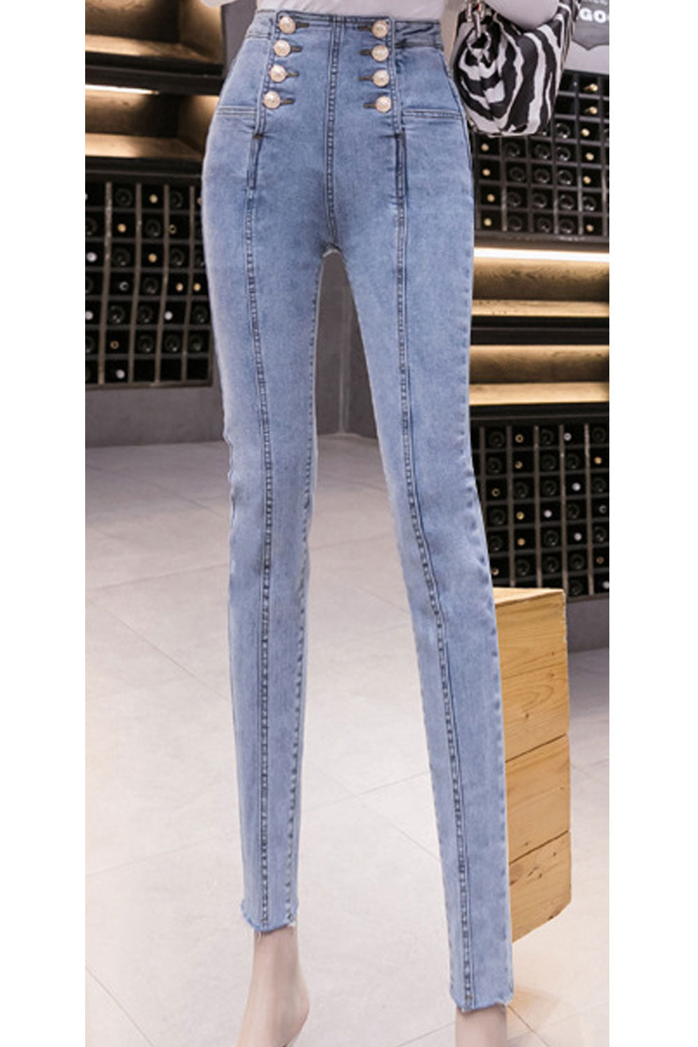 Women Awesome Slim Fit High Waist Comfortable Trendy Denim Jeans