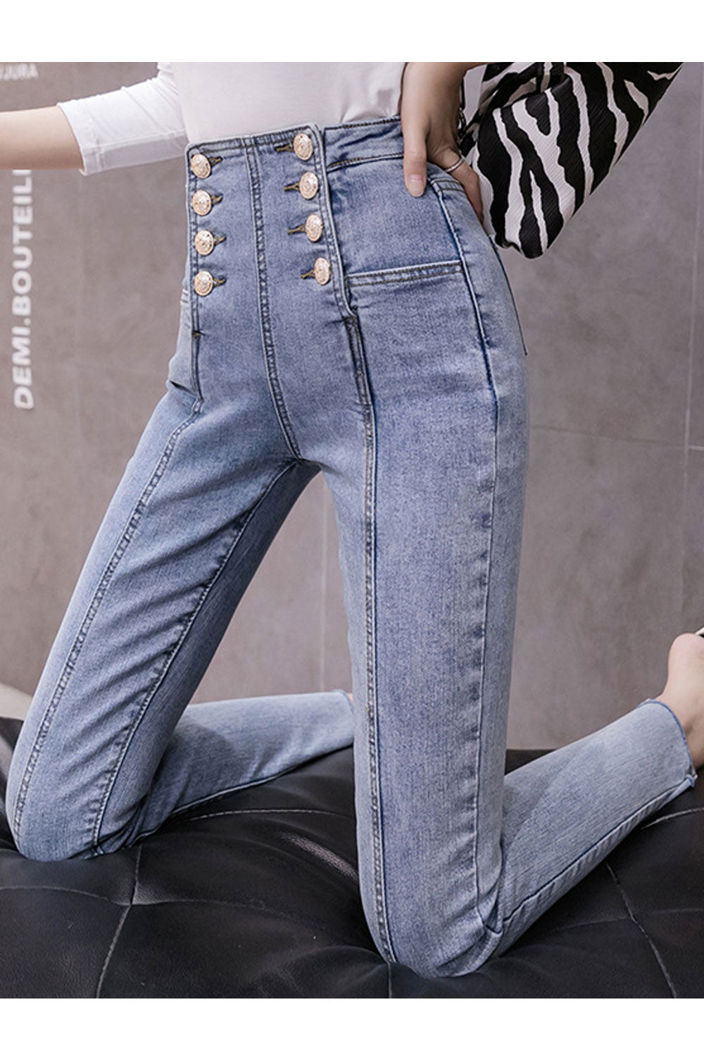 Women Awesome Slim Fit High Waist Comfortable Trendy Denim Jeans