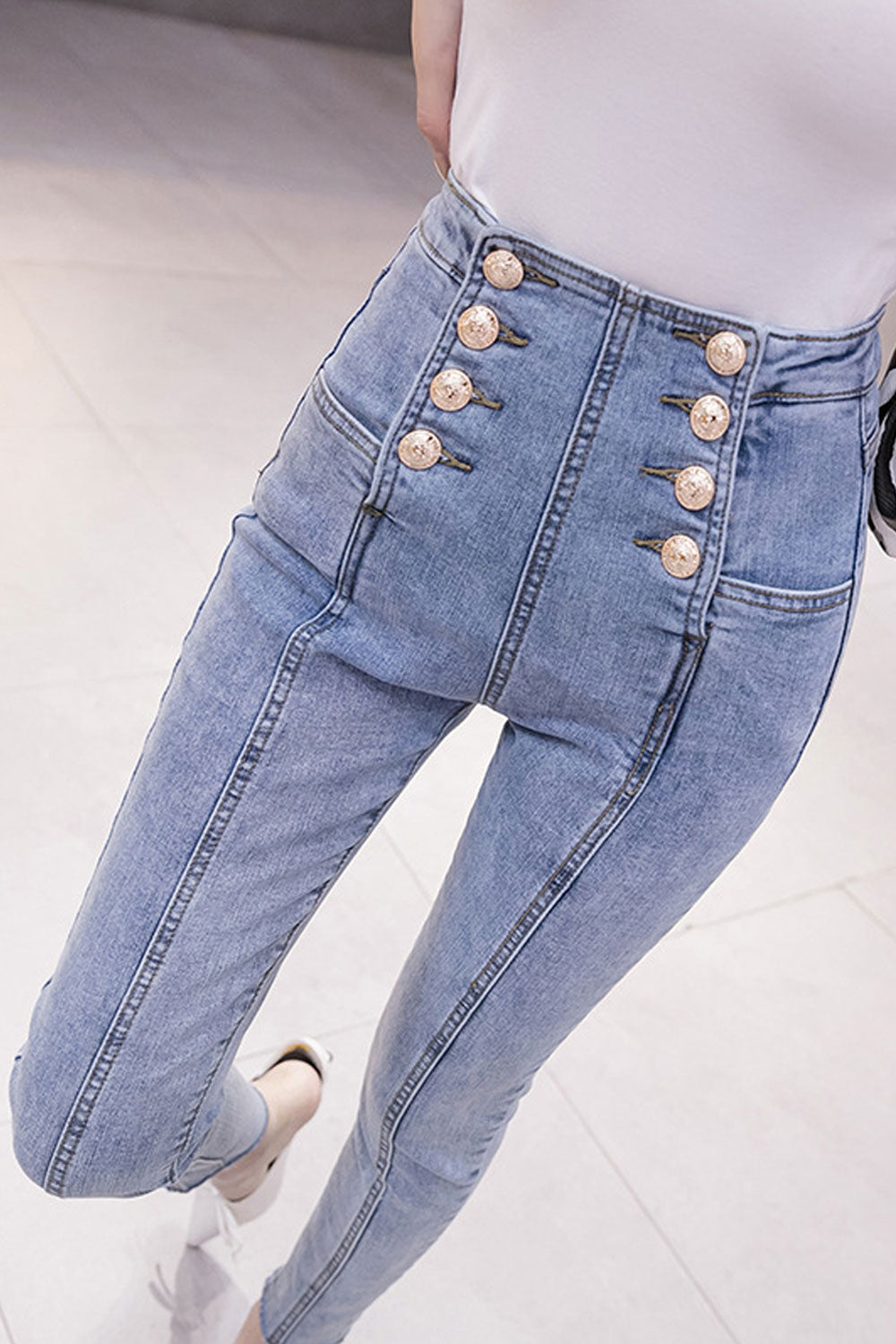Women Awesome Slim Fit High Waist Comfortable Trendy Denim Jeans