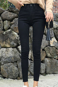 Women Flexible Solid Pattern High Waist Modern Magnificent Classy Denim Jeans