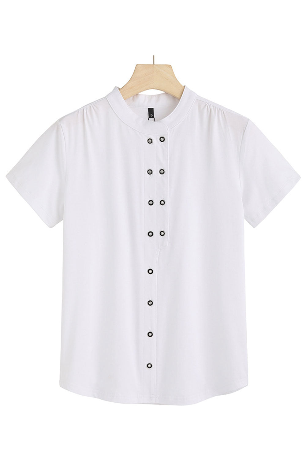 Women Round Neck Summer Breathable Short Sleeve Elegant Casual T-Shirt