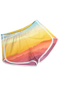 Women Alluring Printed Pattern Relaxed Fit Elasticated Waist Summer Breathable Casual Short