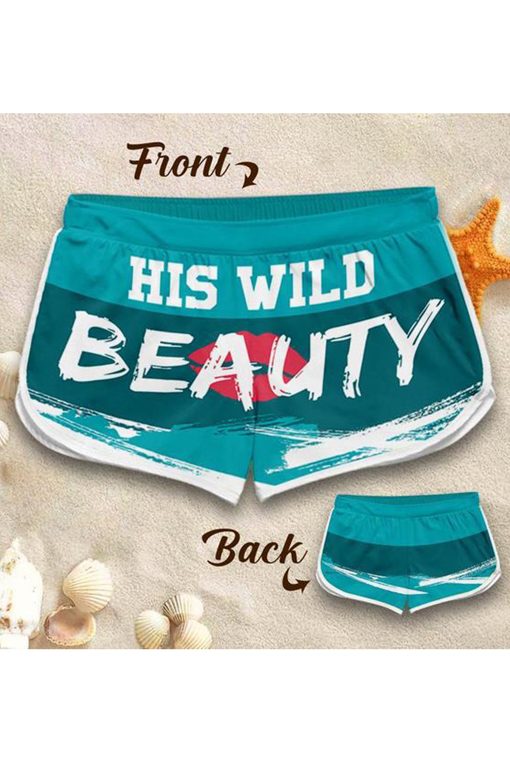 Women Adorable Printed Pattern Thin & Soft Elasticated Waist Summer Casual Short