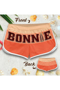 Women Elegent Letter Pattern Restful Waist Thin & Breathable Summer Beach Short
