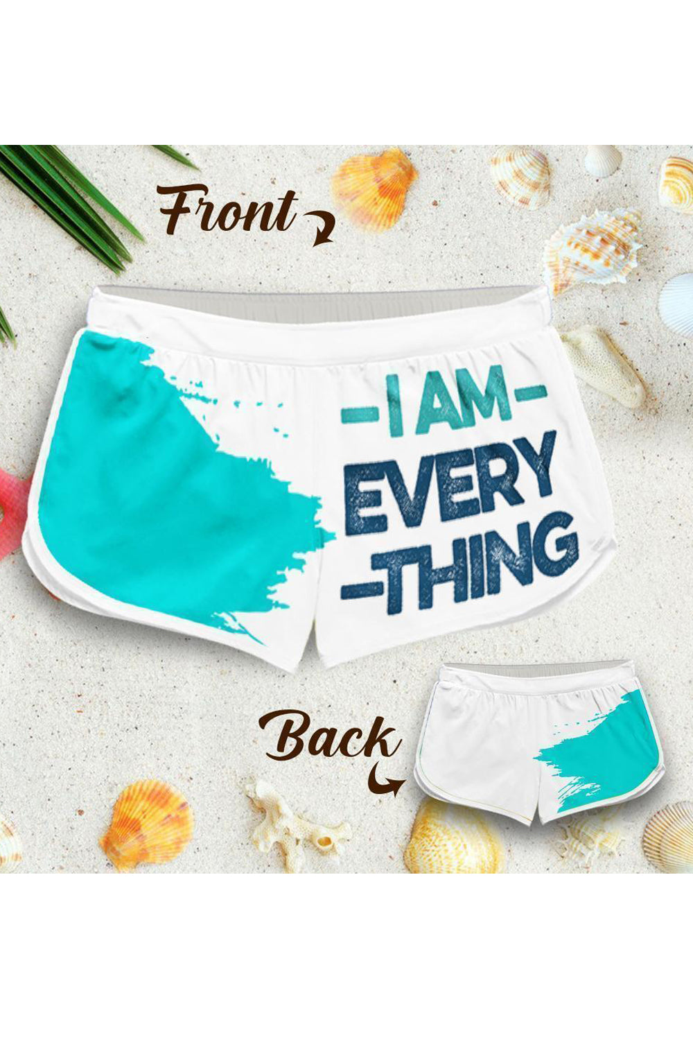 Women Relaxable Waist Superb Letter Pattern Thin & Comfortable Summer Beach Short