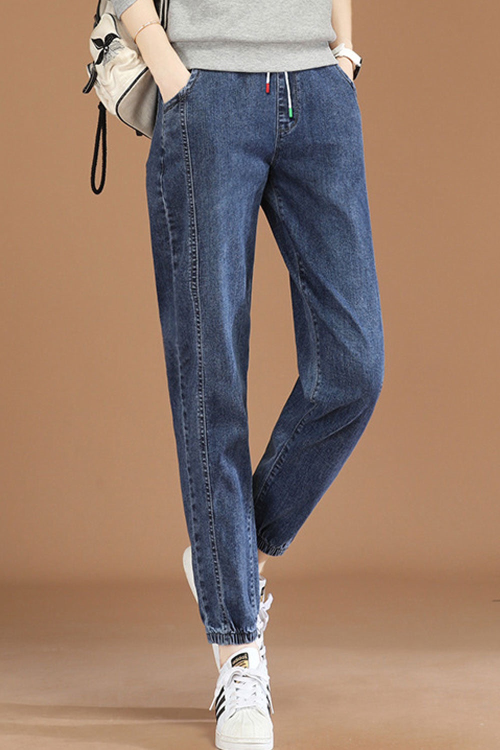 Women Splendid Solid Colored Elasticated High Waist Lovely Solid Colored Weekend Denim Jeans