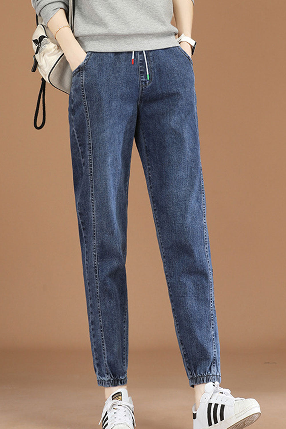 Women Splendid Solid Colored Elasticated High Waist Lovely Solid Colored Weekend Denim Jeans