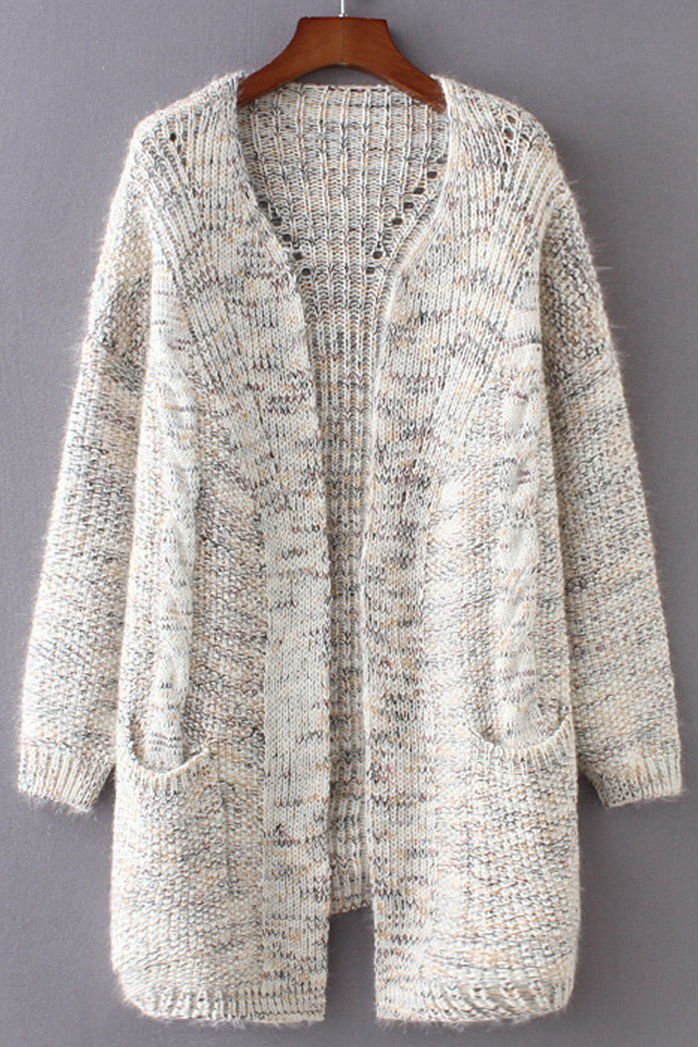 Women Soft Feel Pocket Style Front Open Warm Cardigan