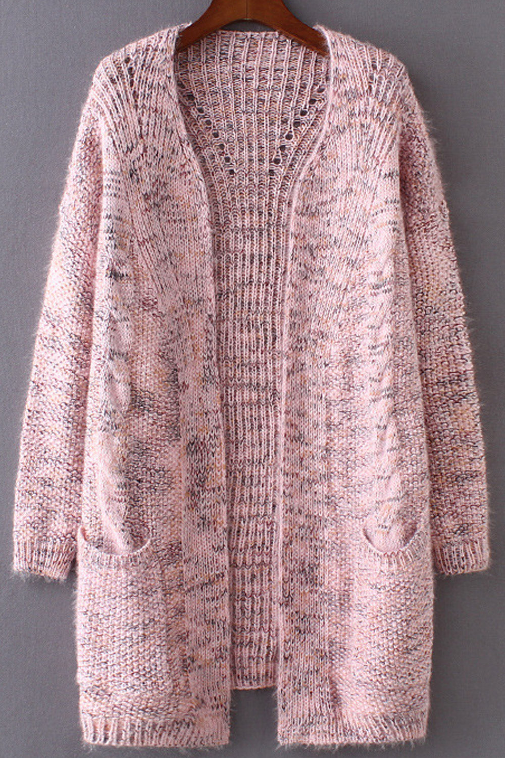 Women Soft Feel Pocket Style Front Open Warm Cardigan