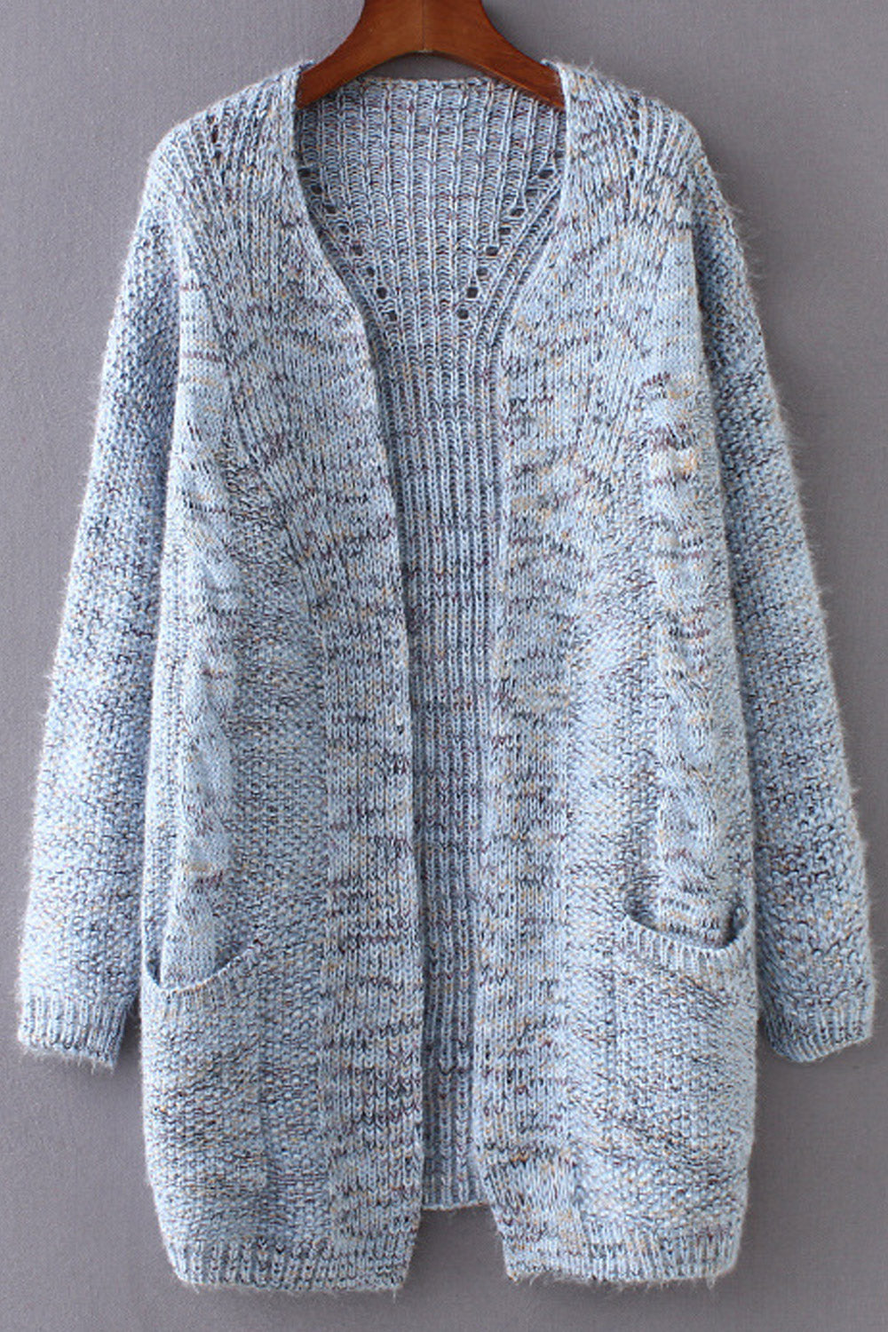 Women Soft Feel Pocket Style Front Open Warm Cardigan