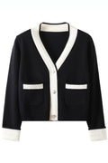 Women Casual Fashion Long Sleeve Short Body Warm Cardigan