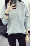 Women Modern Style Turtle Neck Long Sleeve Winter Sweatshirt