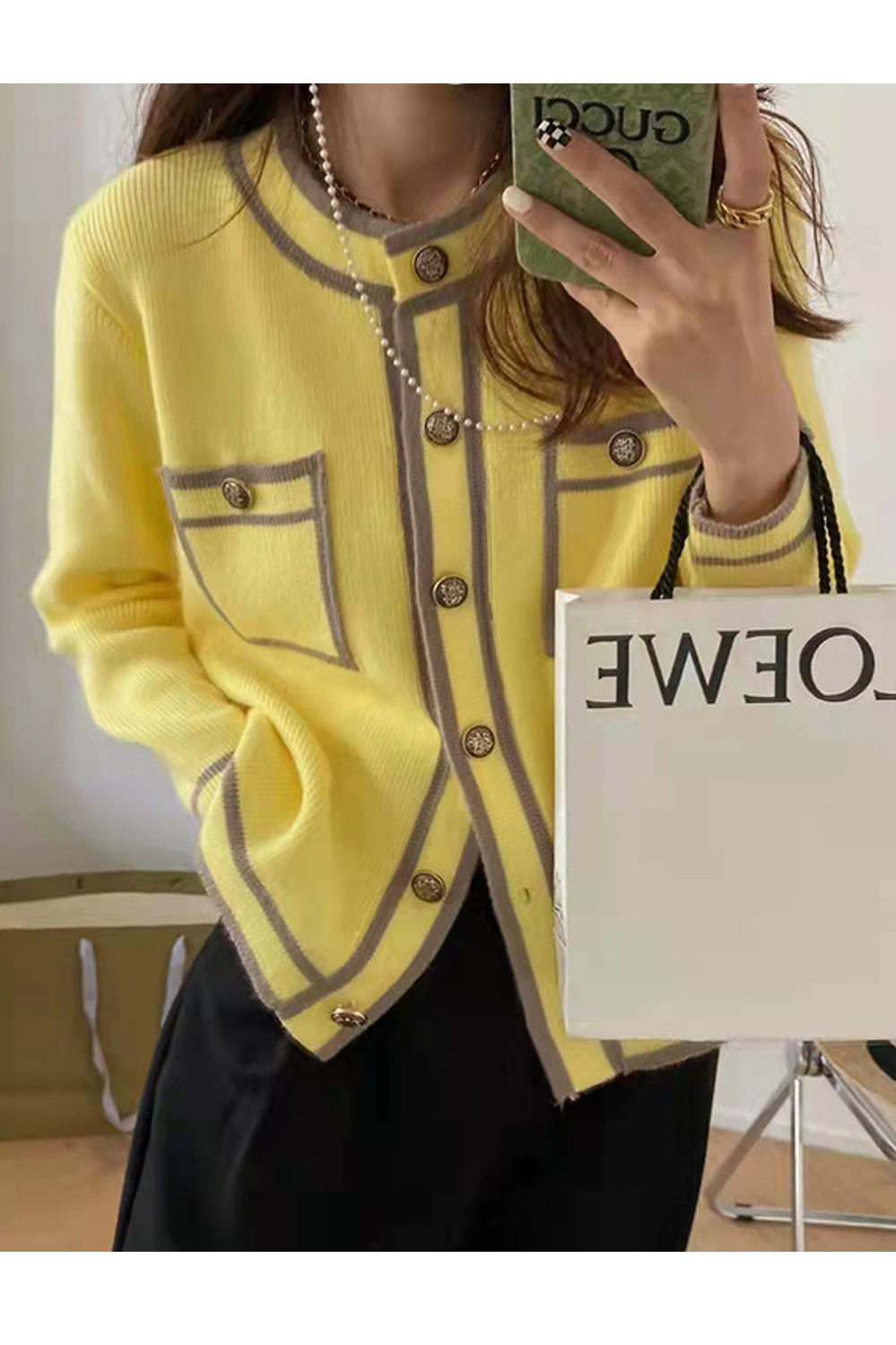 Women Warm Long Sleeve Winter Fashion Button Closure Fabulous Solid Colored Casual Cardigan