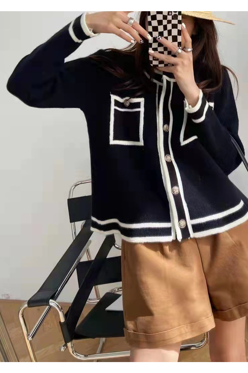 Women Warm Long Sleeve Winter Fashion Button Closure Fabulous Solid Colored Casual Cardigan