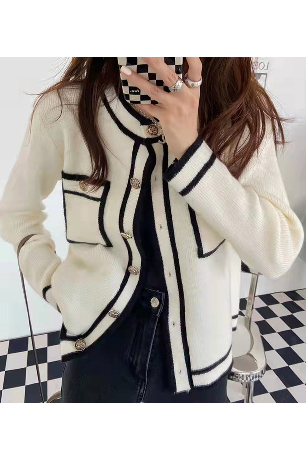 Women Warm Long Sleeve Winter Fashion Button Closure Fabulous Solid Colored Casual Cardigan