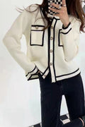 Women Warm Long Sleeve Winter Fashion Button Closure Fabulous Solid Colored Casual Cardigan