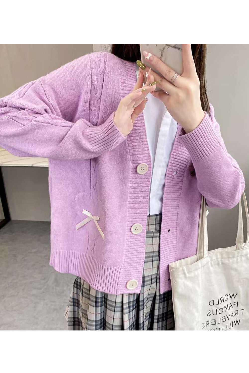 Women Delightful Solid Colored Comfortable V-Neck Warm Long Sleeve Casual Winter Cardigan