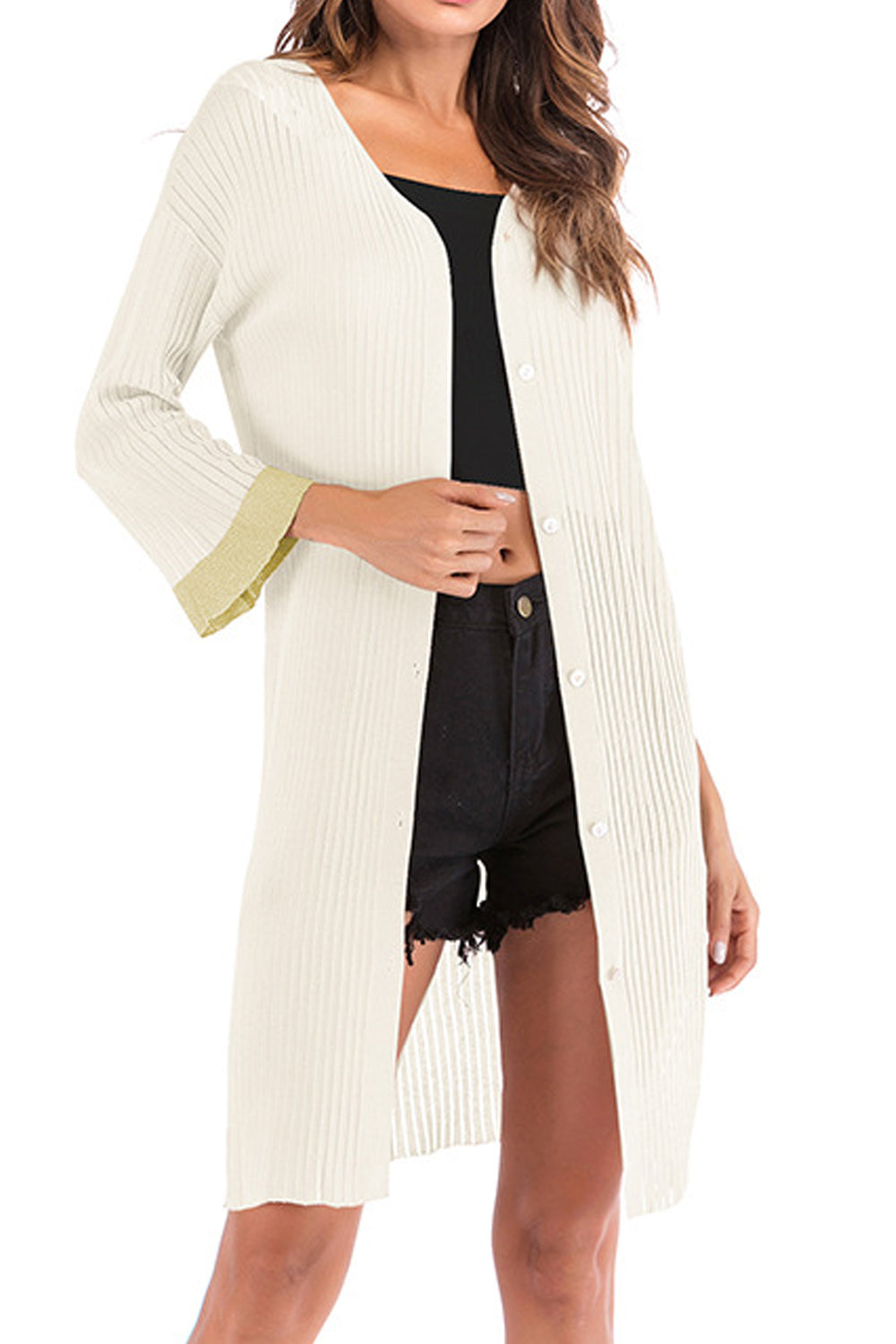 Women Thick & Comfy Long Sleeve Fabulous Solid Colored Mid-Length Casual Winter Cardigan