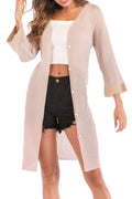 Women Thick & Comfy Long Sleeve Fabulous Solid Colored Mid-Length Casual Winter Cardigan