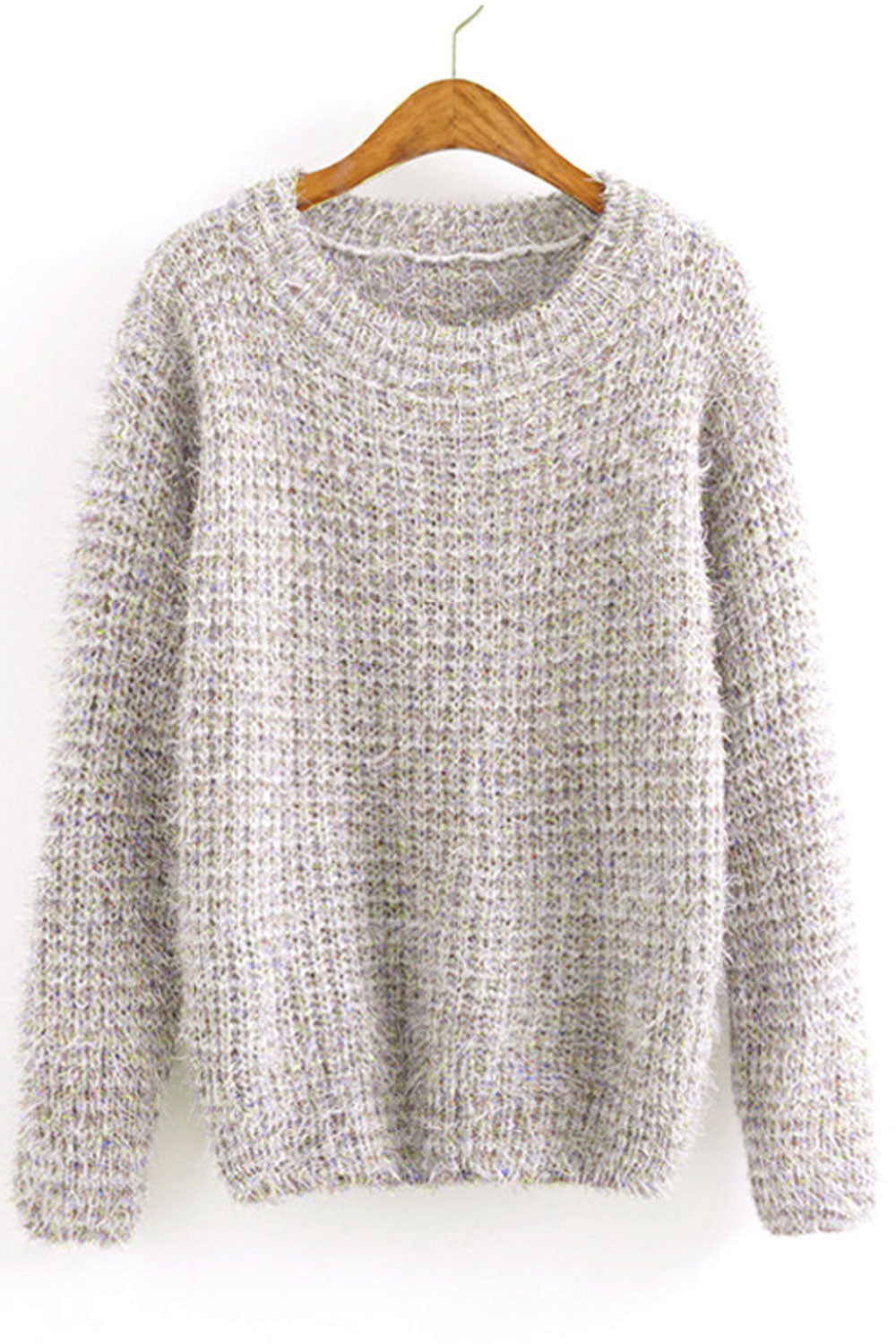 Women Warm & Reliable Long Sleeve Classy Solid Colored Easy Round Neck Pullover Winter Sweater