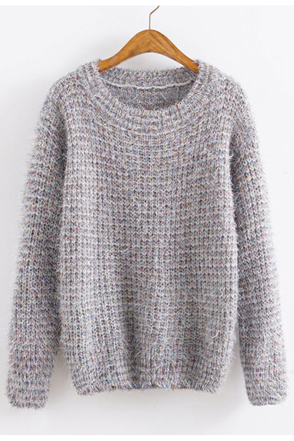 Women Warm & Reliable Long Sleeve Classy Solid Colored Easy Round Neck Pullover Winter Sweater