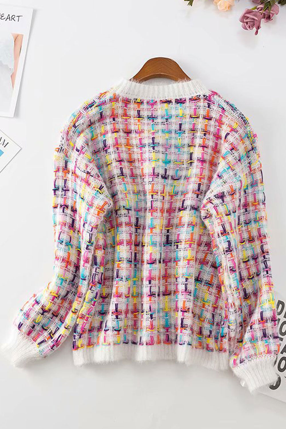 Women Winter Pullover Styled Thick Long Sleeve Tremendous Printed Pattern Windbreaker Sweater