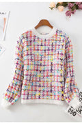 Women Winter Pullover Styled Thick Long Sleeve Tremendous Printed Pattern Windbreaker Sweater
