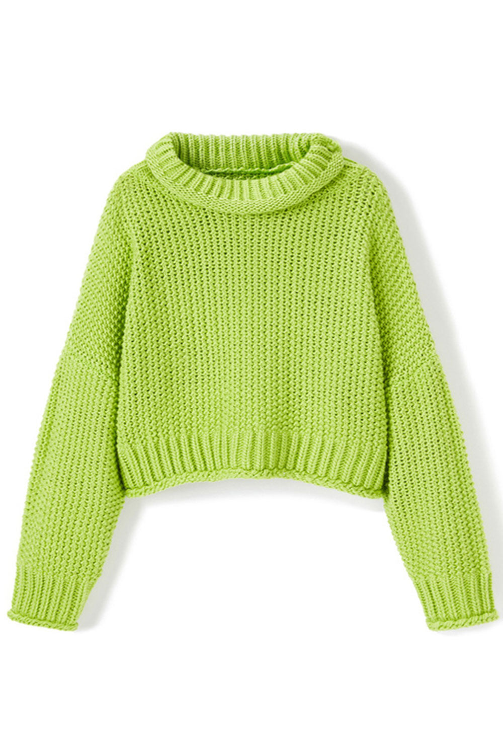 Women Durable & Knitted Loose Long Sleeve Trendy Solid Colored Turtle Neck Winter Sweater