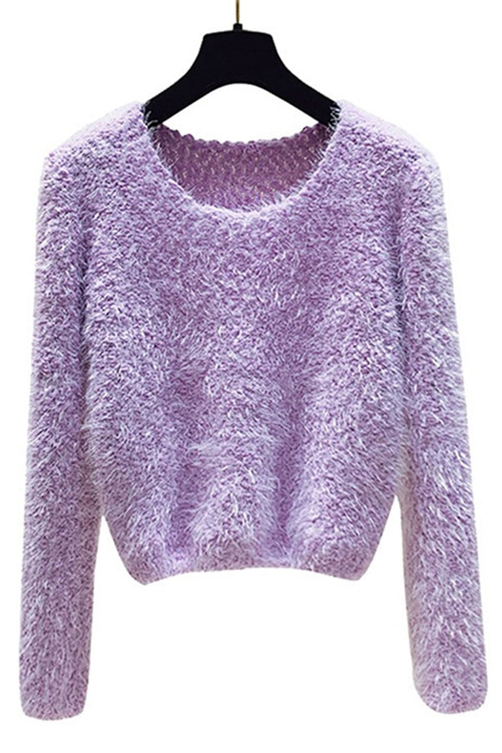 Women Knitted Long Sleeve Winter Pullover Fashion Splendid Solid Colored Weekend Sweater