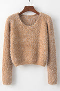 Women Knitted Long Sleeve Winter Pullover Fashion Splendid Solid Colored Weekend Sweater