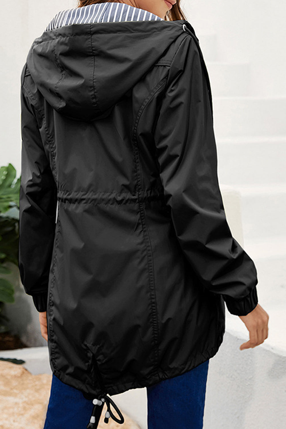 Women Fabulous Solid Colored Winter Fashion Long Sleeve Pockets Designed Zipper Casual Jacket