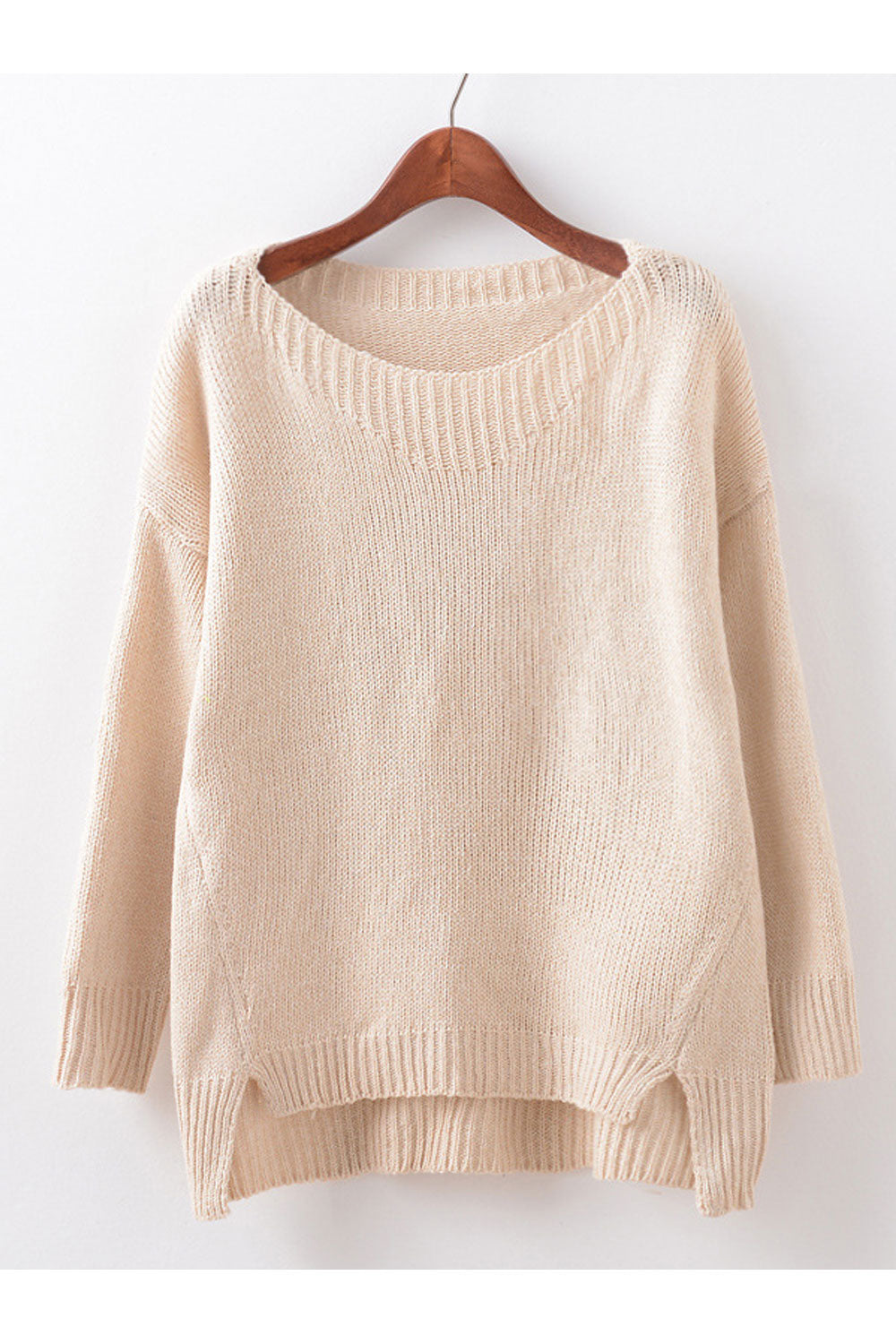 Women Lovely Solid Colored Windproof Long Sleeve Winter Pullover Weekend Sweater