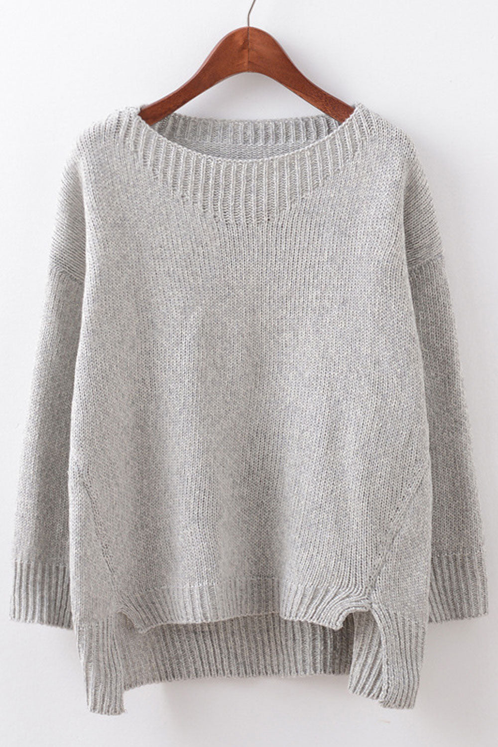 Women Lovely Solid Colored Windproof Long Sleeve Winter Pullover Weekend Sweater